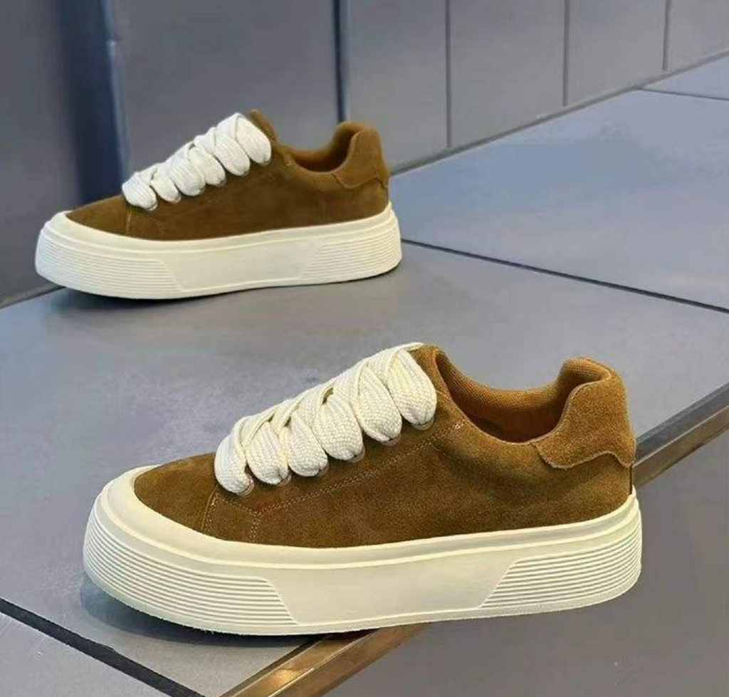 Men's White Skateboarding Sneakers